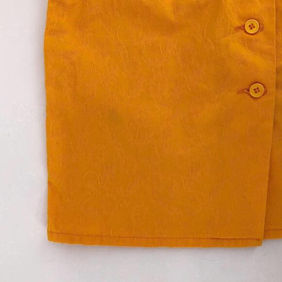 80s mustard yellow button front skirt Pasta 1980s vintage - Picture 4 of 4